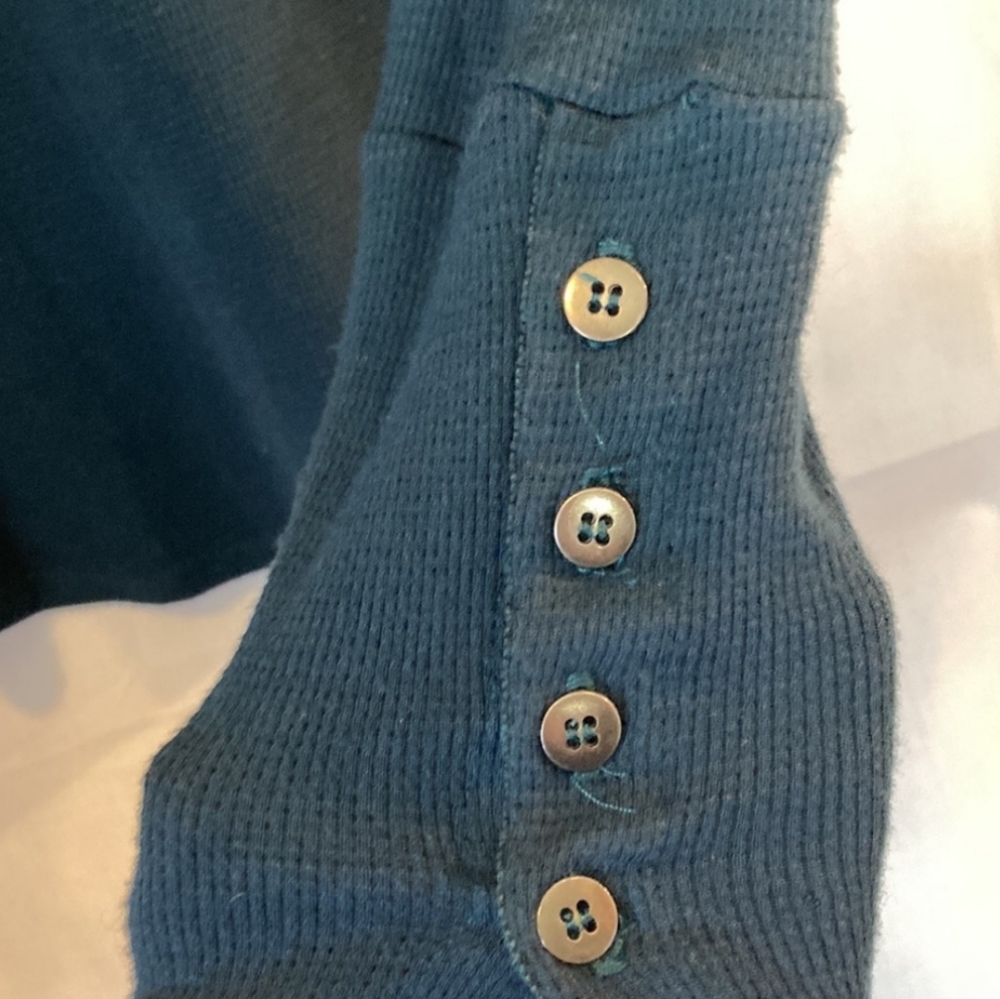 🛍️👗 2 for $25 LAILA JAYDE V-Neck Long Sleeve w/ Button Cuffs teal - Picture 5 of 6